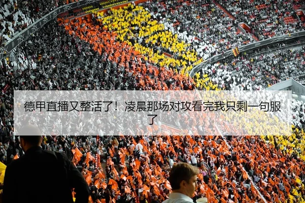 德甲直播又整活了！凌晨那场对攻看完我只剩一句服了